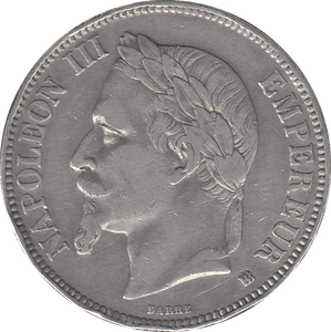 1870 FRANCE 5 FRANCS - WORLD COINS - Cambridgeshire Coins