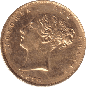 1870 GOLD HALF SOVEREIGN ( GVF ) - HALF SOVEREIGN - Cambridgeshire Coins