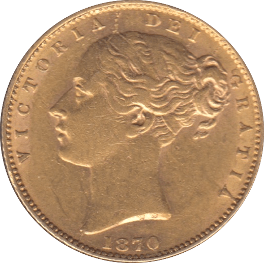 1870 GOLD SOVEREIGN ( GVF ) DIE 1 - SOVEREIGN - Cambridgeshire Coins