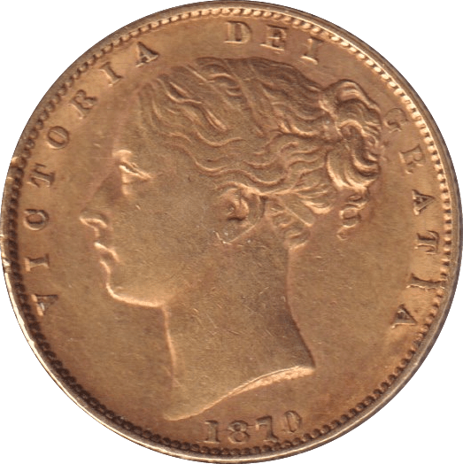 1870 GOLD SOVEREIGN ( GVF ) DIE 91 - SOVEREIGN - Cambridgeshire Coins