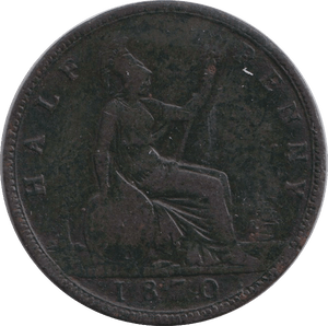 1870 HALFPENNY ( FINE ) - HALFPENNY - Cambridgeshire Coins
