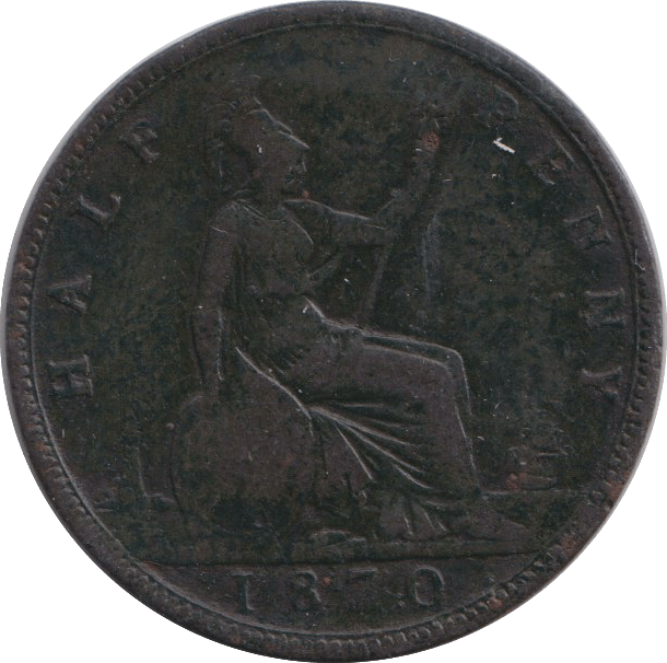 1870 HALFPENNY ( FINE ) - HALFPENNY - Cambridgeshire Coins