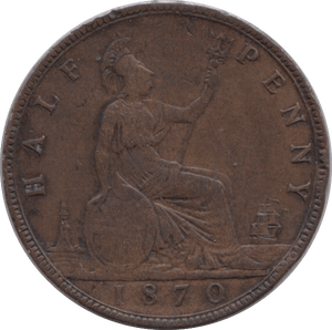 1870 HALFPENNY ( GVF ) - Halfpenny - Cambridgeshire Coins