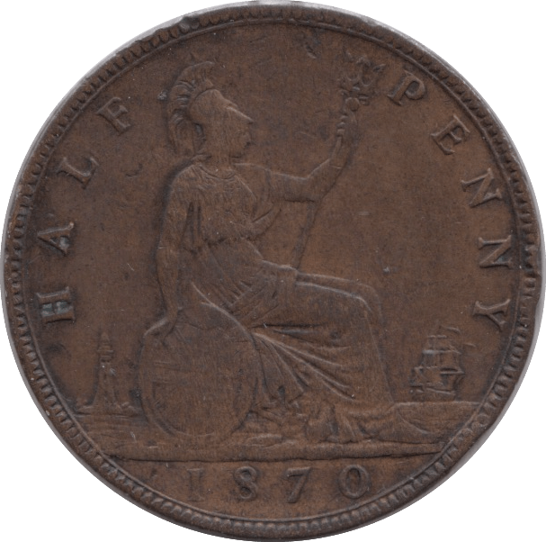 1870 HALFPENNY ( GVF ) - Halfpenny - Cambridgeshire Coins