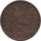 1870 HALFPENNY ( GVF ) - Halfpenny - Cambridgeshire Coins