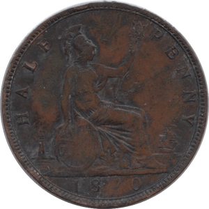 1870 HALFPENNY ( VF ) - Halfpenny - Cambridgeshire Coins