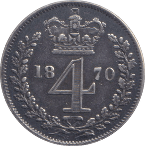 1870 MAUNDY FOURPENCE ( EF ) - MAUNDY FOURPENCE - Cambridgeshire Coins
