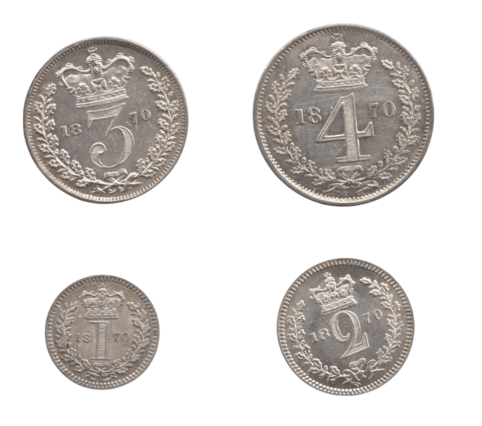 1870 MAUNDY SET VICTORIA - Maundy Set - Cambridgeshire Coins