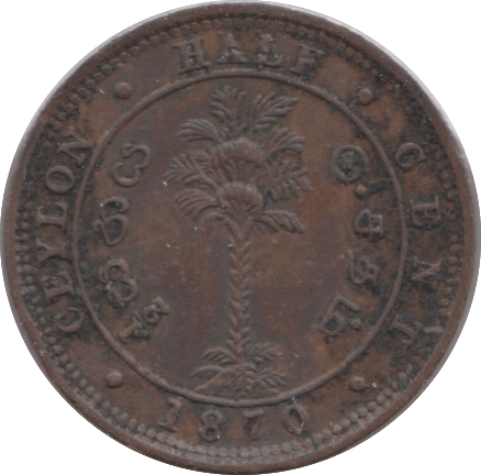 1870 ONE CENT CEYLON - WORLD COINS - Cambridgeshire Coins