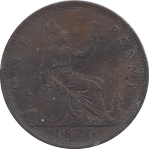 1870 PENNY ( AUNC ) - PENNY - Cambridgeshire Coins
