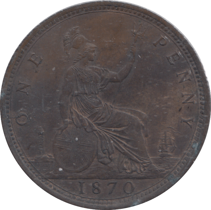 1870 PENNY ( AUNC ) - PENNY - Cambridgeshire Coins