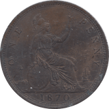 1870 PENNY ( AUNC ) - PENNY - Cambridgeshire Coins