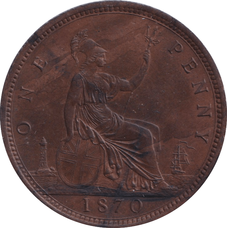 1870 PENNY ( UNC ) - PENNY - Cambridgeshire Coins