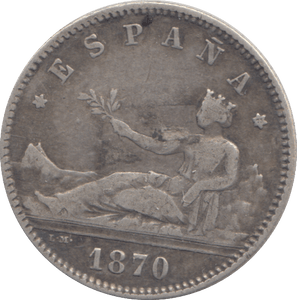 1870 PESTA SPAIN - WORLD COINS - Cambridgeshire Coins