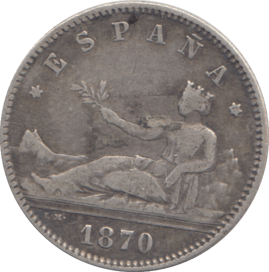 1870 PESTA SPAIN - WORLD COINS - Cambridgeshire Coins