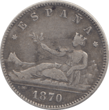 1870 PESTA SPAIN - WORLD COINS - Cambridgeshire Coins