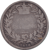 1870 SHILLING ( NF ) - SHILLING - Cambridgeshire Coins