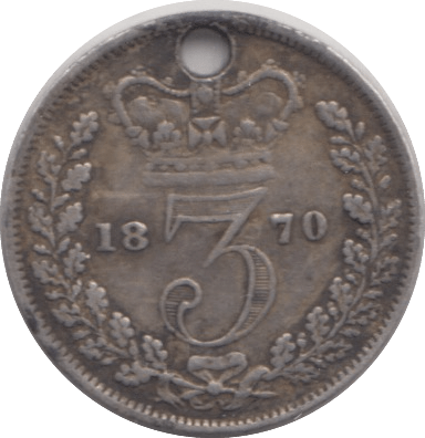 1870 THREE PENCE ( GF ) - Threepence - Cambridgeshire Coins