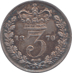 1870 THREEPENCE ( EF ) - THREEPENCE - Cambridgeshire Coins