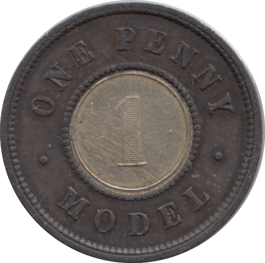 1870 TOY MONEY ONE PENNY - TOY MONEY - Cambridgeshire Coins