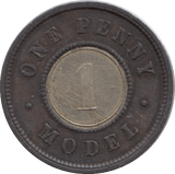 1870 TOY MONEY ONE PENNY - TOY MONEY - Cambridgeshire Coins