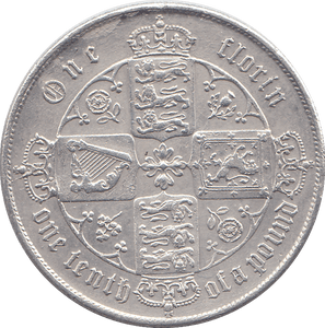 1871 FLORIN ( EF ) - FLORIN - Cambridgeshire Coins