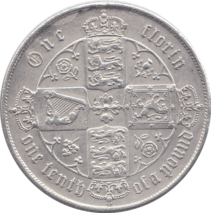 1871 FLORIN ( EF ) - FLORIN - Cambridgeshire Coins