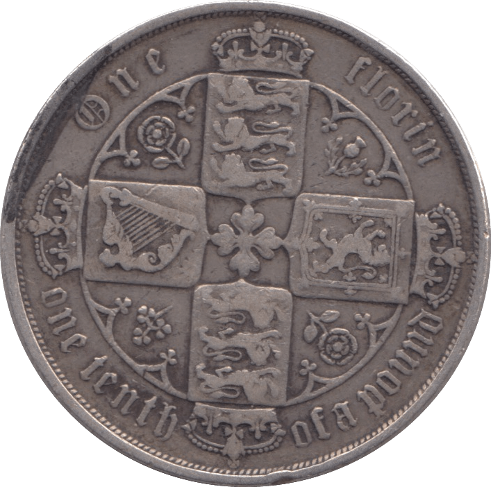 1871 FLORIN ( VF ) DIE 44 - WORLD COINS - Cambridgeshire Coins