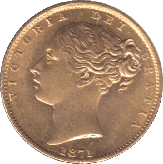 1871 GOLD SOVEREIGN ( AUNC ) DIE 28 - SOVEREIGN - Cambridgeshire Coins