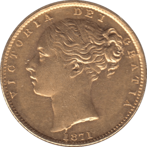 1871 GOLD SOVEREIGN ( EF ) DIE 47 - SOVEREIGN - Cambridgeshire Coins