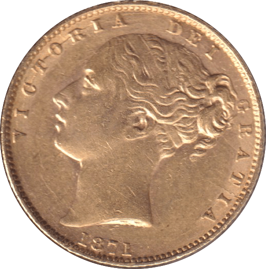 1871 GOLD SOVEREIGN ( EF ) DIE 98 - SOVEREIGN - Cambridgeshire Coins