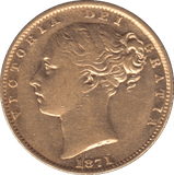 1871 GOLD SOVEREIGN ( GVF ) DIE 18 - SOVEREIGN - Cambridgeshire Coins