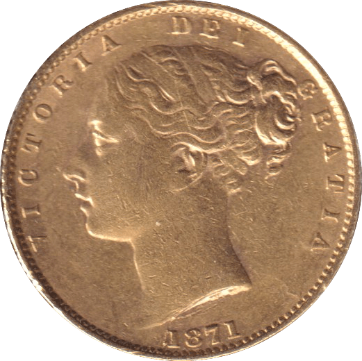1871 GOLD SOVEREIGN ( GVF ) DIE 1 - SOVEREIGN - Cambridgeshire Coins