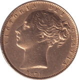 1871 GOLD SOVEREIGN ( GVF ) DIE 73 - SOVEREIGN - Cambridgeshire Coins