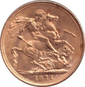 1871 GOLD SOVEREIGN ( UNC ) - SOVEREIGN - Cambridgeshire Coins