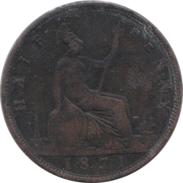 1871 HALFPENNY ( FINE ) - Halfpenny - Cambridgeshire Coins