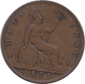 1871 HALFPENNY ( FINE ) - Halfpenny - Cambridgeshire Coins