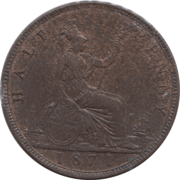 1871 HALFPENNY ( UNC ) - Halfpenny - Cambridgeshire Coins