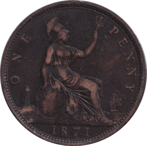 1871 PENNY ( VF ) - PENNY - Cambridgeshire Coins