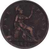 1871 PENNY ( VF ) - PENNY - Cambridgeshire Coins