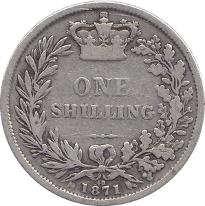 1871 SHILLING ( F ) - SHILLING - Cambridgeshire Coins