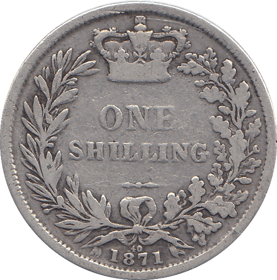 1871 SHILLING ( F ) - SHILLING - Cambridgeshire Coins