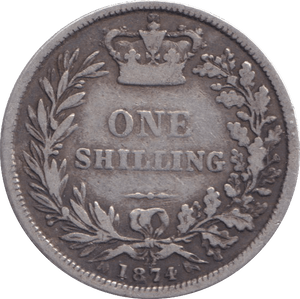 1871 SHILLING ( GF ) DIE 21 - SHILLING - Cambridgeshire Coins