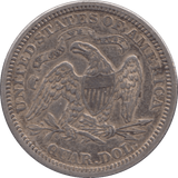 1871 SILVER QUARTER DOLLAR USA - SILVER WORLD COINS - Cambridgeshire Coins