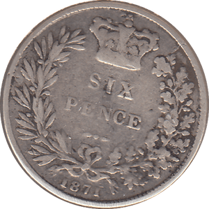 1871 SIXPENCE ( FINE ) - SIXPENCE - Cambridgeshire Coins