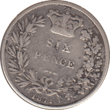 1871 SIXPENCE ( FINE ) - SIXPENCE - Cambridgeshire Coins