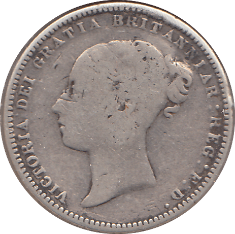 1871 SIXPENCE ( FINE ) - SIXPENCE - Cambridgeshire Coins