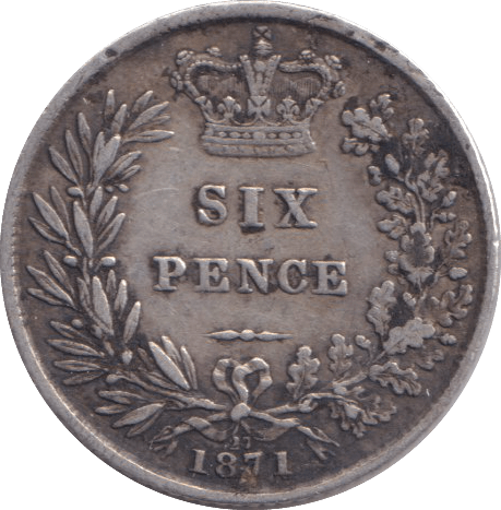 1871 SIXPENCE ( VF ) - SIXPENCE - Cambridgeshire Coins