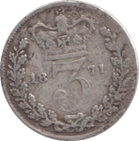 1871 THREEPENCE ( FINE ) - THREEPENCE - Cambridgeshire Coins