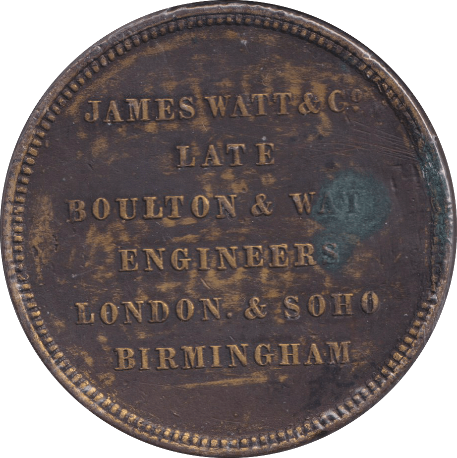 1871 WATT + BOULTON MEDAL BIRMINGHAM - MEDALS & MEDALLIONS - Cambridgeshire Coins